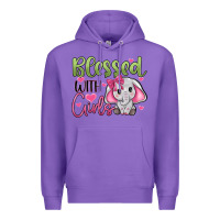 Purple blessed with girls Premium Hoodie - JahusDesignShop