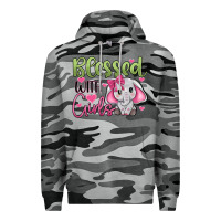 Slate Camo blessed with girls Premium Hoodie - JahusDesignShop