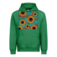 Emerald sunflower turquoise glitter Urban Hoodie - JahusDesignShop