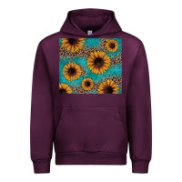 Mauve Wine sunflower turquoise glitter Urban Hoodie - JahusDesignShop