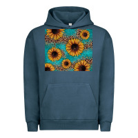 Pigment Midnight Navy sunflower turquoise glitter Urban Hoodie - JahusDesignShop