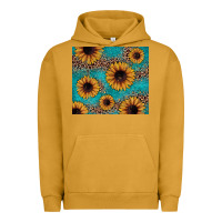 Pigment Peanut Butter sunflower turquoise glitter Urban Hoodie - JahusDesignShop