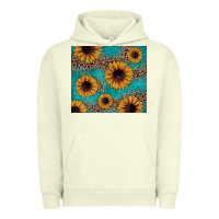 Pigment Pistachio sunflower turquoise glitter Urban Hoodie - JahusDesignShop