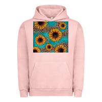 Pigment Salmon sunflower turquoise glitter Urban Hoodie - JahusDesignShop
