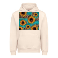 Sandshell sunflower turquoise glitter Urban Hoodie - JahusDesignShop