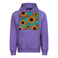 Tulip sunflower turquoise glitter Urban Hoodie - JahusDesignShop