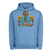 Pigment Pebble Blue raised on country and sunshine Urban Hoodie - AdoDesignShop