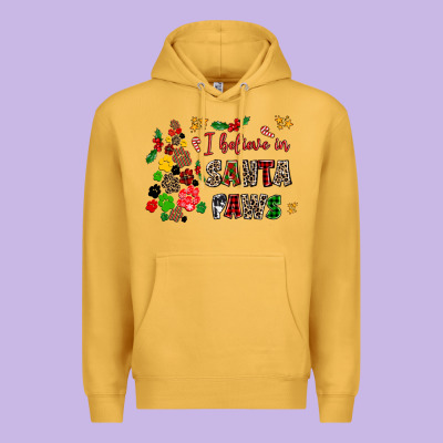I Believe In Santa Paws Premium Hoodie Designed By Adodesignshop