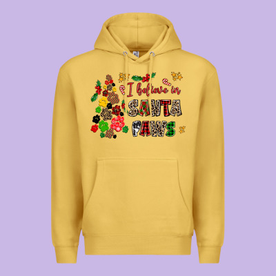 I Believe In Santa Paws Premium Hoodie Designed By Adodesignshop