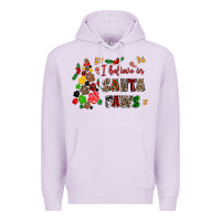 Lilac i believe in santa paws Premium Hoodie - AdoDesignShop