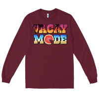 Burgundy vacay mode watermelon Long Sleeve Tee - BarkalooDesign