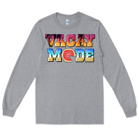 Heather Grey vacay mode watermelon Long Sleeve Tee - BarkalooDesign