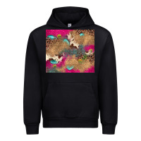 Black pink glitter leopard sunflower gemstone Urban Hoodie - JahusDesignShop