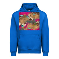 Cobalt pink glitter leopard sunflower gemstone Urban Hoodie - JahusDesignShop