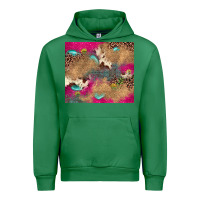 Emerald pink glitter leopard sunflower gemstone Urban Hoodie - JahusDesignShop