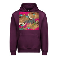 Mauve Wine pink glitter leopard sunflower gemstone Urban Hoodie - JahusDesignShop