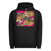 Pigment Black pink glitter leopard sunflower gemstone Urban Hoodie - JahusDesignShop