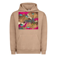Pigment Burro pink glitter leopard sunflower gemstone Urban Hoodie - JahusDesignShop