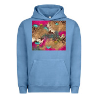 Pigment Pebble Blue pink glitter leopard sunflower gemstone Urban Hoodie - JahusDesignShop