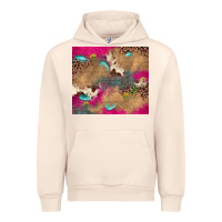 Sandshell pink glitter leopard sunflower gemstone Urban Hoodie - JahusDesignShop