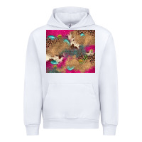White pink glitter leopard sunflower gemstone Urban Hoodie - JahusDesignShop