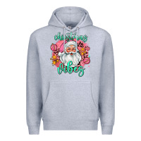 Heather Grey christmas vibes santa Premium Hoodie - AdoDesignShop
