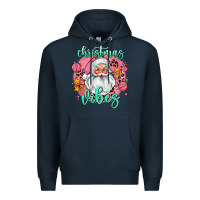 Navy christmas vibes santa Premium Hoodie - AdoDesignShop