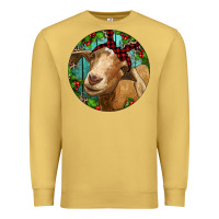 Antique Gold Farm Goat Christmas Premium Sweatshirt - RanaPortraitStore