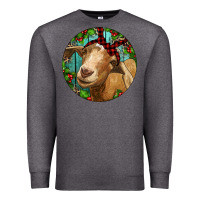 Charcoal Heather Farm Goat Christmas Premium Sweatshirt - RanaPortraitStore