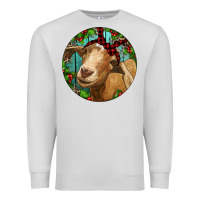 Dove Grey Farm Goat Christmas Premium Sweatshirt - RanaPortraitStore