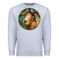 Heather Grey Farm Goat Christmas Premium Sweatshirt - RanaPortraitStore