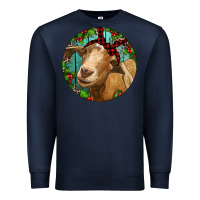 Navy Farm Goat Christmas Premium Sweatshirt - RanaPortraitStore