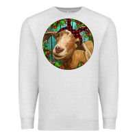 Oatmeal Heather Farm Goat Christmas Premium Sweatshirt - RanaPortraitStore