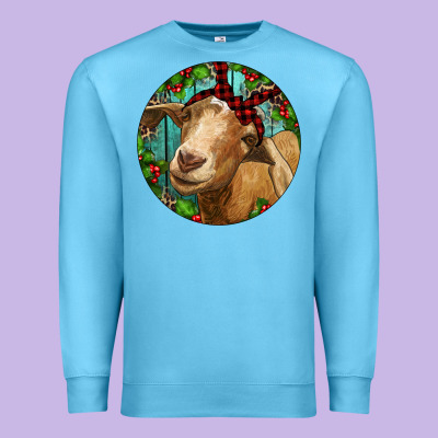 Premium Sweatshirt Farm Goat Christmas