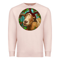 Pale Pink Farm Goat Christmas Premium Sweatshirt - RanaPortraitStore