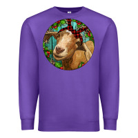 Purple Farm Goat Christmas Premium Sweatshirt - RanaPortraitStore