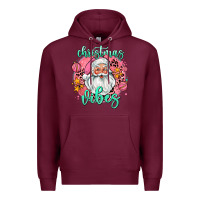 Burgundy christmas vibes santa Premium Hoodie - AdoDesignShop