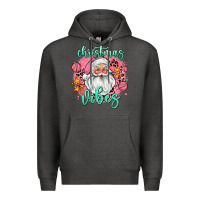 Charcoal Heather christmas vibes santa Premium Hoodie - AdoDesignShop