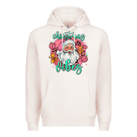 Pale Pink christmas vibes santa Premium Hoodie - AdoDesignShop