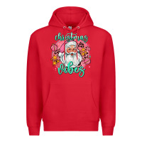Red christmas vibes santa Premium Hoodie - AdoDesignShop