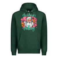 Sports Green christmas vibes santa Premium Hoodie - AdoDesignShop