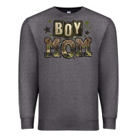 Charcoal Heather boy mom Premium Sweatshirt - Zillion Design Studio