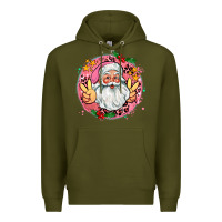 Army Green merry christmas peace santa Premium Hoodie - AdoDesignShop