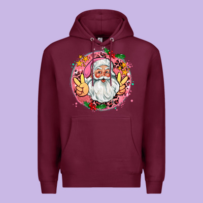 Merry Christmas Peace Santa Premium Hoodie Designed By Adodesignshop