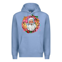 Colony Blue merry christmas peace santa Premium Hoodie - AdoDesignShop