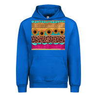 Cobalt leopard sunflower gemstone Urban Hoodie - JahusDesignShop