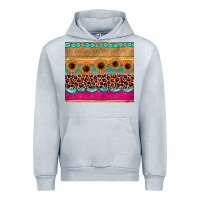 Heather Grey leopard sunflower gemstone Urban Hoodie - JahusDesignShop