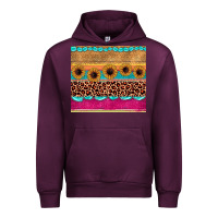 Mauve Wine leopard sunflower gemstone Urban Hoodie - JahusDesignShop