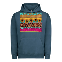 Pigment Midnight Navy leopard sunflower gemstone Urban Hoodie - JahusDesignShop