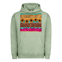 Pigment Oil Green leopard sunflower gemstone Urban Hoodie - JahusDesignShop